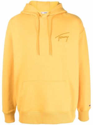 Tommy Jeans Signature logo-print hoodie - Yellow
