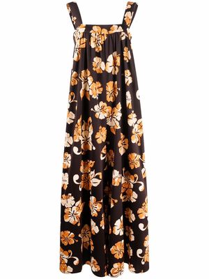 La DoubleJ floral-print wide-leg jumpsuit - Brown