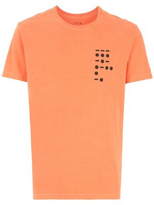 Osklen morse code print T-shirt - Orange
