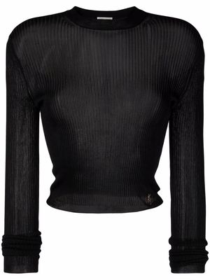 Saint Laurent ribbed knit jumper - Black