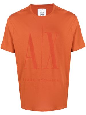 Armani Exchange logo-print crewneck T-shirt - Orange
