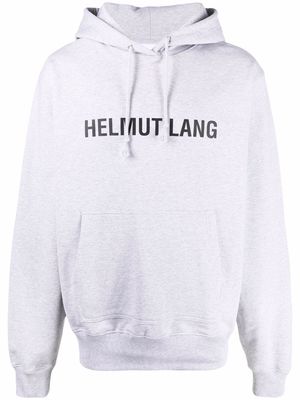 Helmut Lang logo-print hooded sweatshirt - Grey