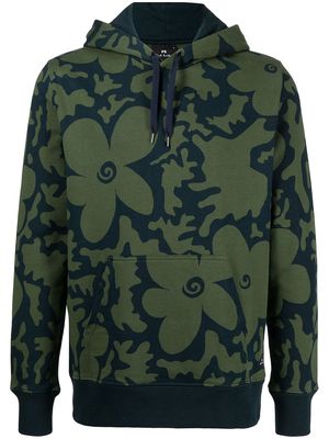 PS Paul Smith Floral Camo-print hooded sweatshirt - Green