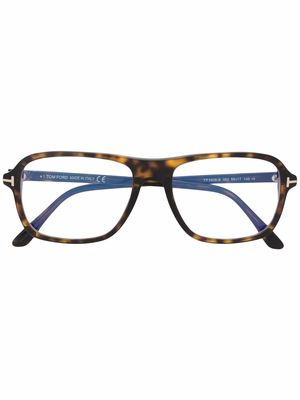 TOM FORD Eyewear FT5806B rectangular glasses - Brown