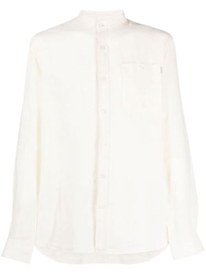Woolrich band collar button-up shirt - White