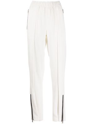 RtA Rey crinkled zip-cuff trousers - White