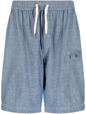 Armani Exchange drawstring-waist bermuda shorts - Blue