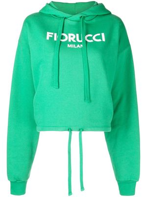 Fiorucci Fiorucci Milan logo-print hoodie - Green