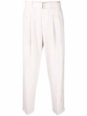 Attachment belted wide-leg trousers - Neutrals