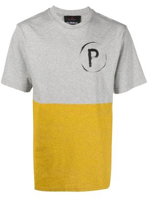 Peuterey Plurals logo-print colour-block T-shirt - Grey