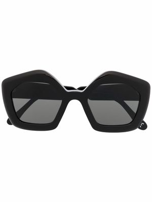 Marni Eyewear logo geometric sunglasses - Black