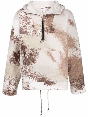 Nike Sherpa hooded fleece jacket - White