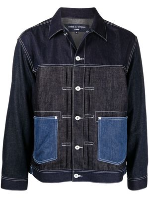 Comme Des Garçons Homme patchwork denim style jacket - Blue