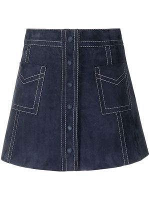 Marni A-line mini skirt - Blue