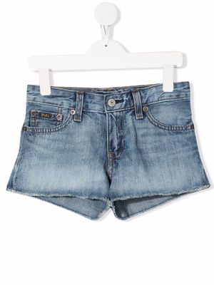 Ralph Lauren Kids washed denim shorts - Blue