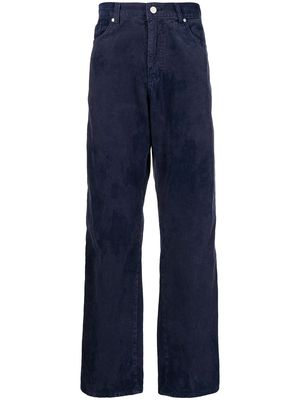AFB Corduroy Studs flared trousers - Blue
