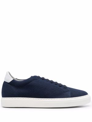 Brunello Cucinelli low-top suede trainers - Blue