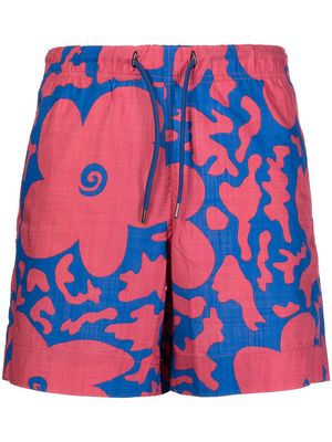 PS Paul Smith all-over graphic print shorts - Red