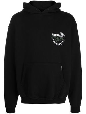 Represent logo-print hoodie - Black
