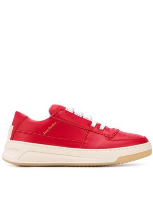 Acne Studios Steffey lace up sneakers - Red