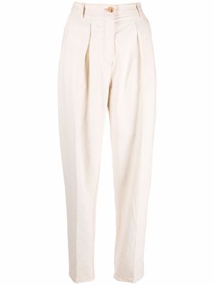 Forte Forte high-waisted pleat-front trousers - Neutrals