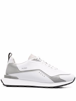 HUGO leather-panelled sneakers - White