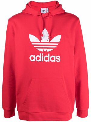 adidas logo pullover hoodie - Red