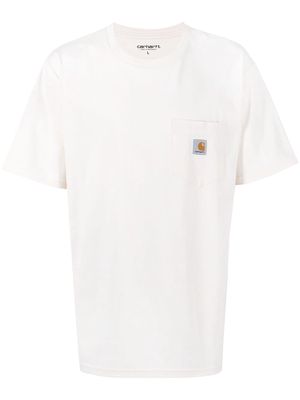 Carhartt WIP logo patch pocket T-shirt - White