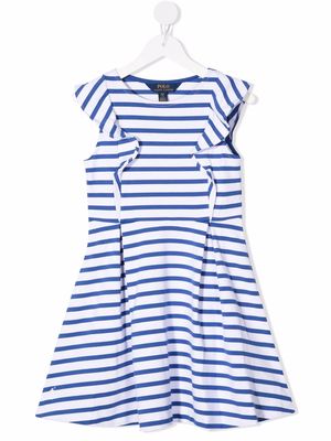 Ralph Lauren Kids striped sleeveless dress - Blue