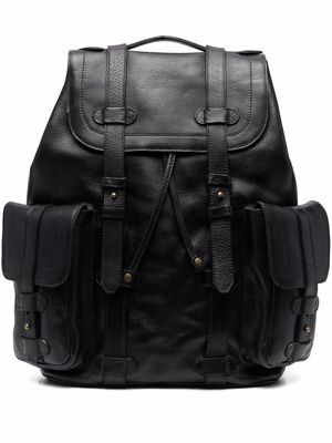 Officine Creative leather utility backpack - Black