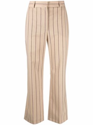 JOSEPH Talia stripe-print tailored trousers - Neutrals