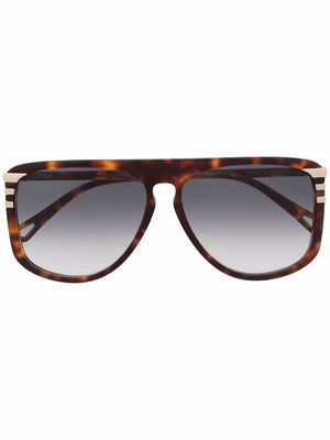 Chloé Eyewear tortoiseshell effect sunglasses - Brown