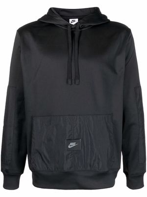 Nike contrast-panel hooded utility sweatshirt - Black