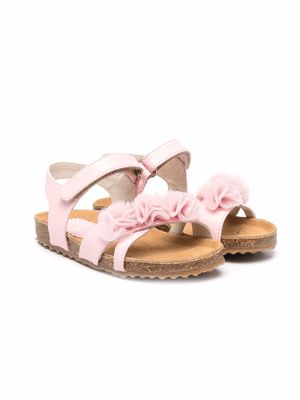 Il Gufo floral-detail open-toe sandals - Pink