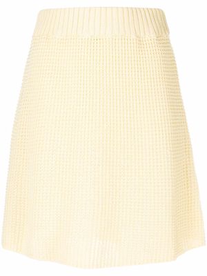 Rodebjer elasticated-waist organic-cotton knitted skirt - Yellow