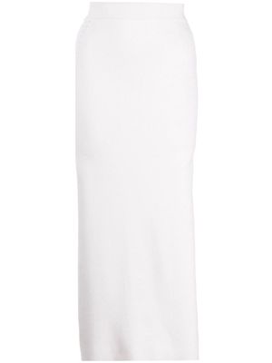 Victor Glemaud perforated-detail knitted skirt - White