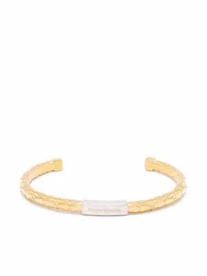 Maison Margiela embossed two-tone cuff bracelet - Gold