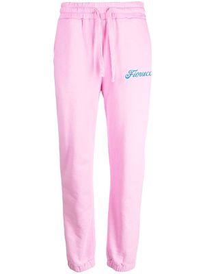 Fiorucci logo organic cotton tracksuit bottoms - Pink