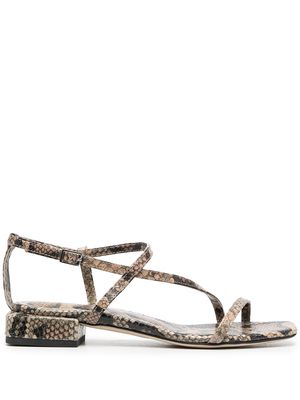 Officine Creative Gillian snakeskin-print leather sandals - Neutrals