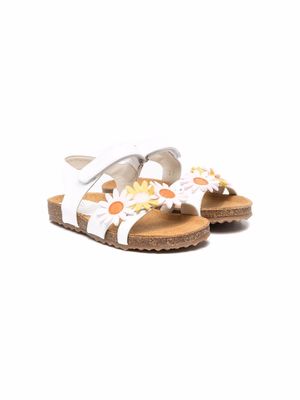 Il Gufo floral-detail open-toe sandals - White