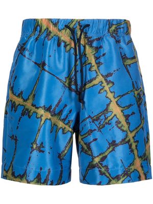 PS Paul Smith all-over print shorts - Blue