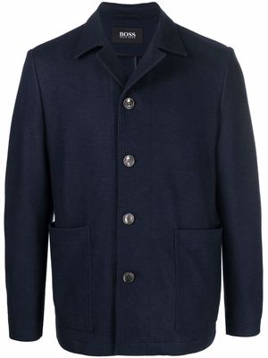 BOSS notched-lapels single-breasted blazer - Blue