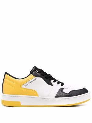 Calvin Klein panelled lace-up sneakers - Yellow