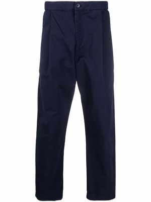 HENRIK VIBSKOV straight-cut organic cotton trousers - Blue