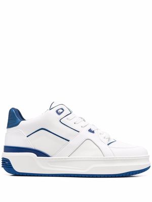 Just Don contrast-trim sneakers - White