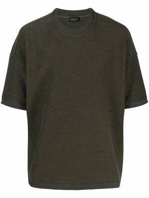 Roberto Collina ribbed-trim cotton-blend T-Shirt - Green