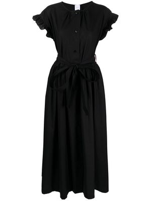 Patou Frill Volume Shirt Dress - Black