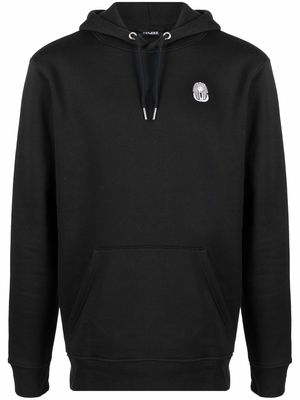 Cenere GB embroidered-logo detail hoodie - Black