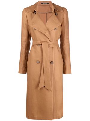 Tagliatore double-breasted mid-length coat - Brown