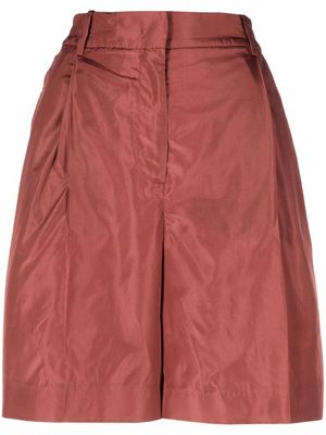 Valentino high-waisted silk shorts - Red
